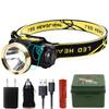 LED Headlamp Mini IR Sensor Headlight Induction Usb Rechargeable Bicycle Riding Lantern Flashlight Head Torch Litwod Lithium Ion