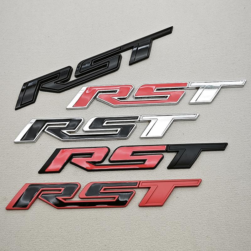 AABHC1 3D Metal Car Sticker Logo RST Emblem Front Fender Rear Trunk Badge For Chevrolet Silverado Tahoe Suburban Traverse Accessories