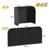 Mericodan Oil Splash Guard, Range Guard, Compatible with Gas and Induction Stoves, Foldable, Compact, 4-Panel, Carbon Steel, Easy to Clean, Black