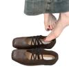 Vintage Cross-strap Flats Square Head Pig Nose Ballet Shoes Women's 2025 New Shallow Mouth Mary Jane Single Shoes