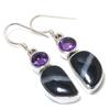 Natural Botswana Agate Gemstone 925 Solid Sterling Silver Earring 1.50" r3L89