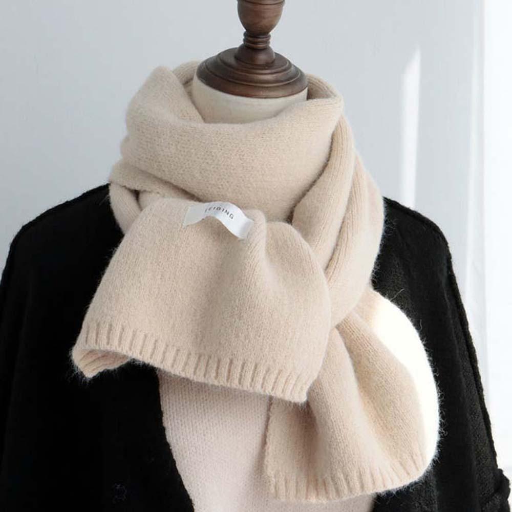 Soft Long Thickened Neckscarf Cold-proof Winter Warmer Scarf Large Couple Knitting Wool Scarf Men
