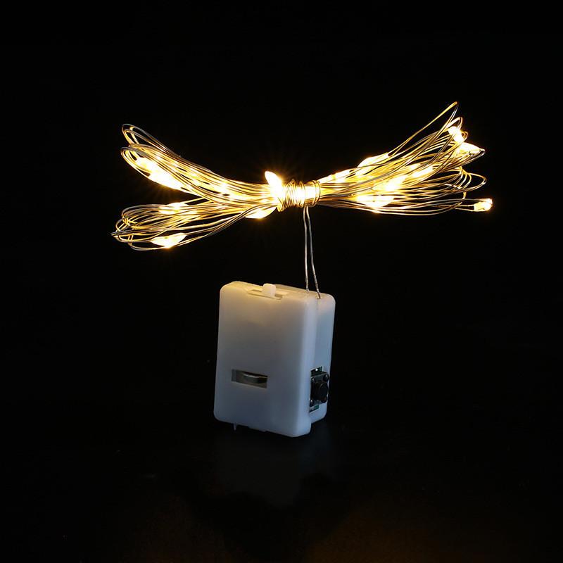 5Pcs LED Fairy Lights Battery Operated Remote Copper Wire Light Garland For Christmas Wedding Party Decoration String Lights