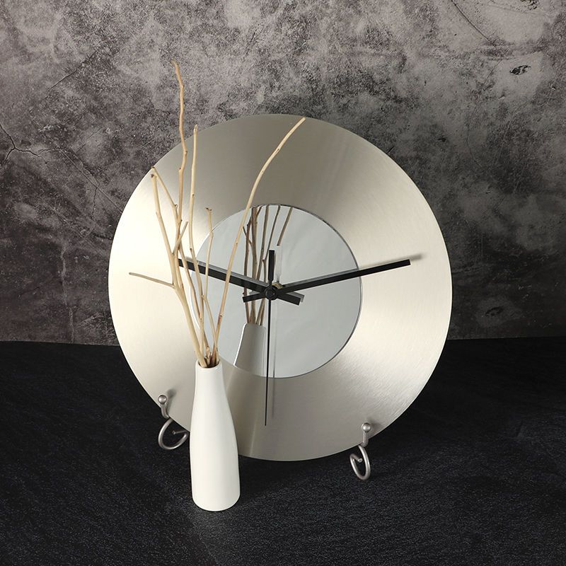 Элегантные современные настенные часы в индустриальном стиле, круглые часы, креативные эстетичные аксессуары для дома, предметы интерьера для украшения дома, без цифрового дизайна