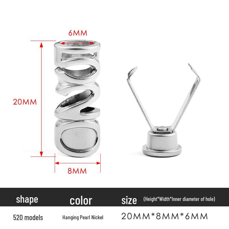 Metal Bell Clip Cord Pendant for Down Jackets and Hoodies with Removable Stopper Button