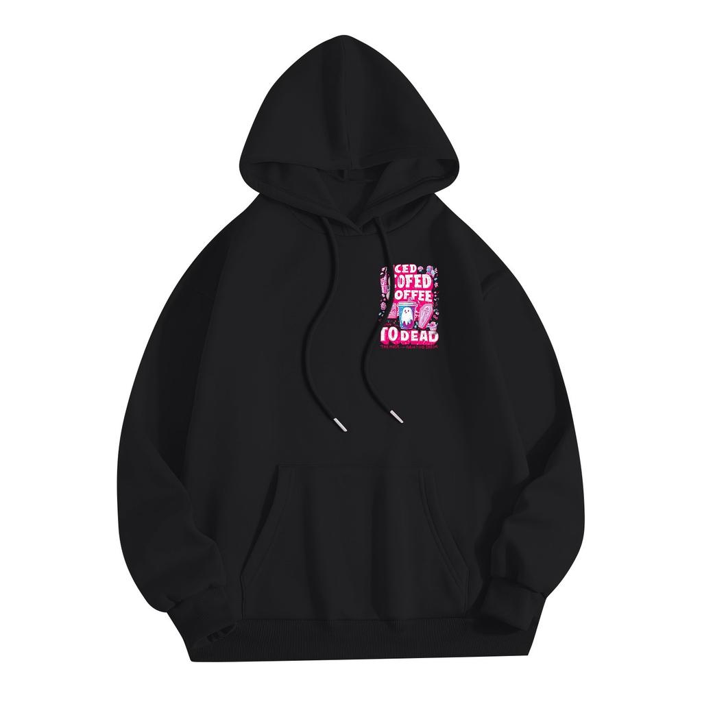 Женская повседневная модная толстовка с капюшоном и карманами с принтом на Хэллоуин