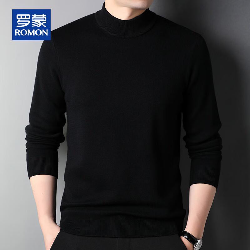 ROMON Мужской однотонный свитер с высоким воротником из кашемировой смеси