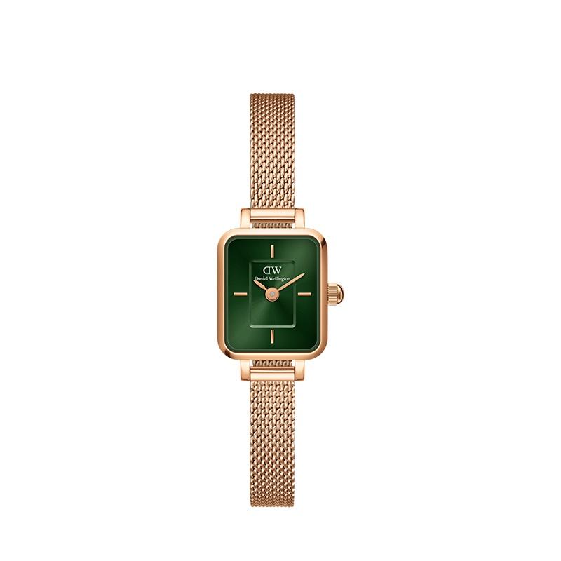Daniel Wellington European and American watches Women's watch, quartz movement, stainless steel strap, 15.4*18.2mm, green dial, women's DW00100648