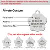 Bling Dog ID Tag Personalized Gorgeous Dog Tags for Small Medium Dog Footprint Custom Pet Name Tag Plate Collar Accessories