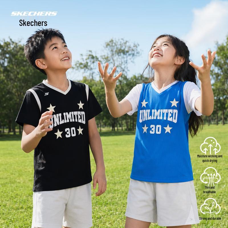 Skechers Kids' Breathable Loose Fit Sports T-Shirt
