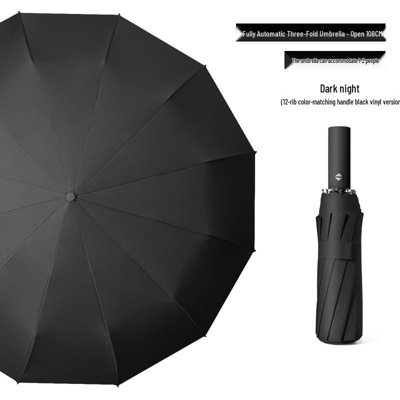 Dual-Use Extra-Large Folding Umbrella: Anti-UV, Rain or Shine, For Two