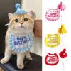 Party Dress Props Set Cotton Polyester Dress Up Ornaments Cute Cat Birthday Scarf Hat Set