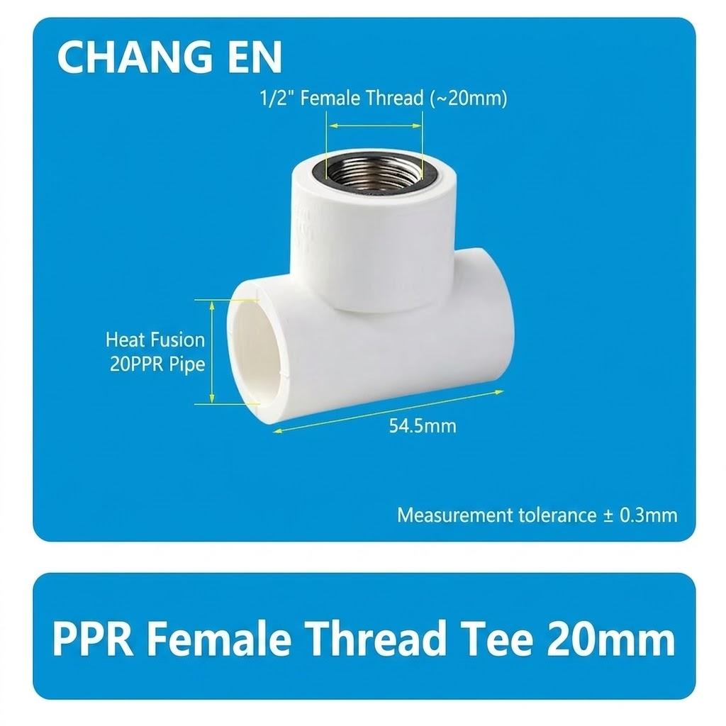 PPR Pipe Fittings Kit (20mm & 25mm) - Thickened Heat Fusion Elbow, Tee, Straight Coupling, Union & Adapter Connectors for Home Plumbing