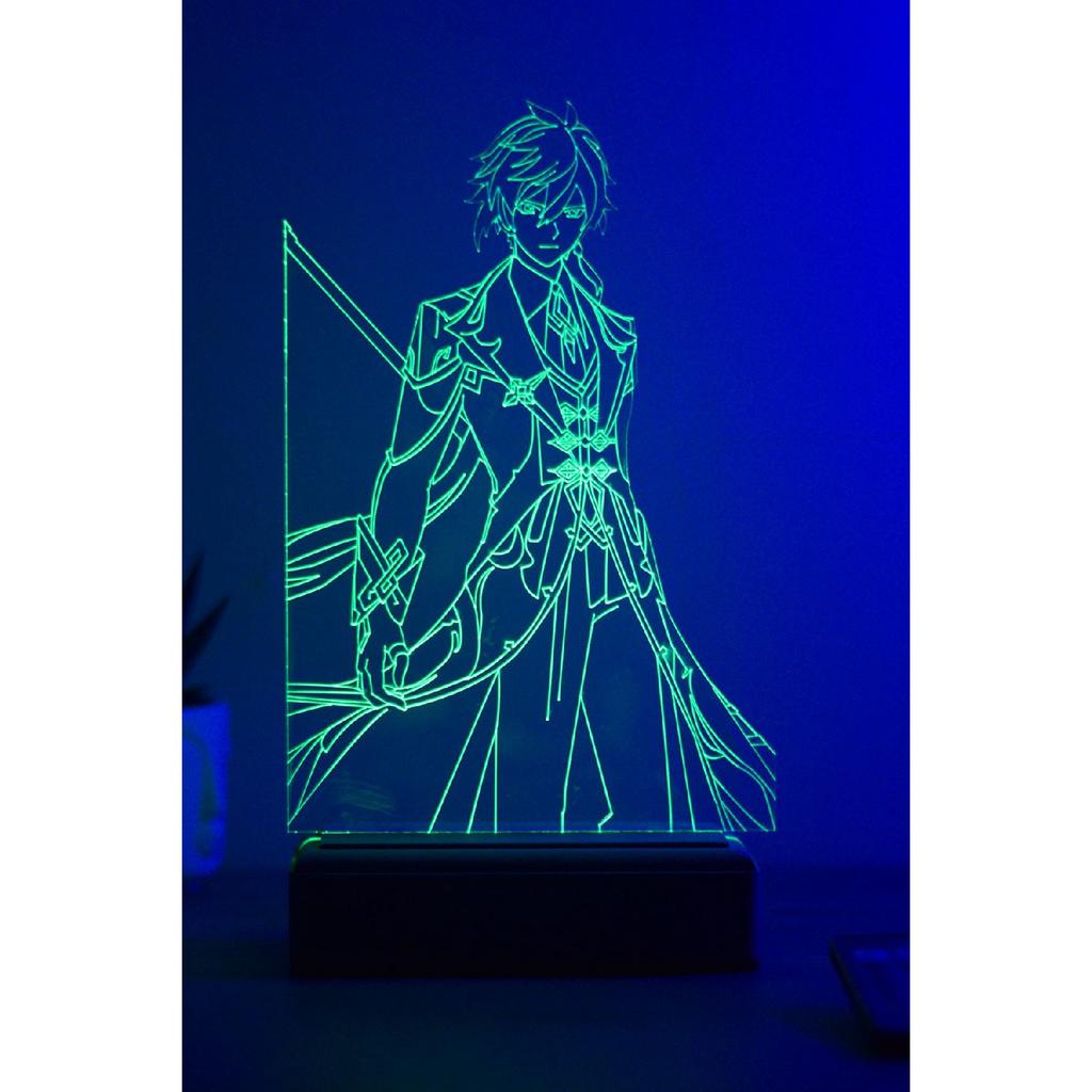 Zhongli Genshin Impact 16-цветный ночник