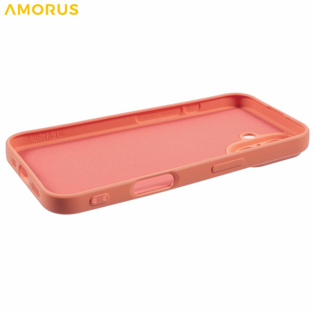 For iPhone 16 Plus Case Precise Cutouts TPU Fiber Lining Shockproof Phone Cover