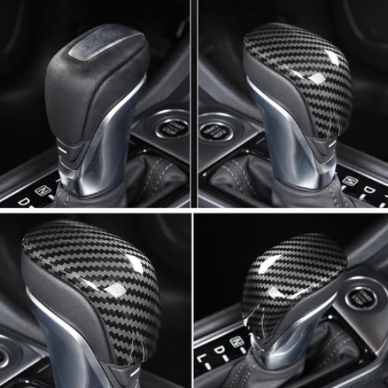 Carbon fiber look Gear Shift Knob Cover Trim 1pcs For Nissan Sentra -2024