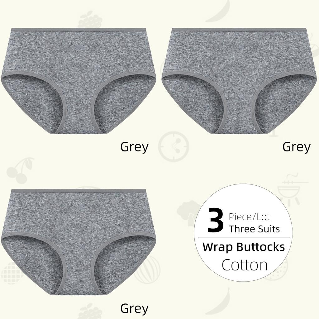 Low-Middle Waist Women's Panties, High Elasticity Women Underwear, Comfortable Cotton Crotch #JS830