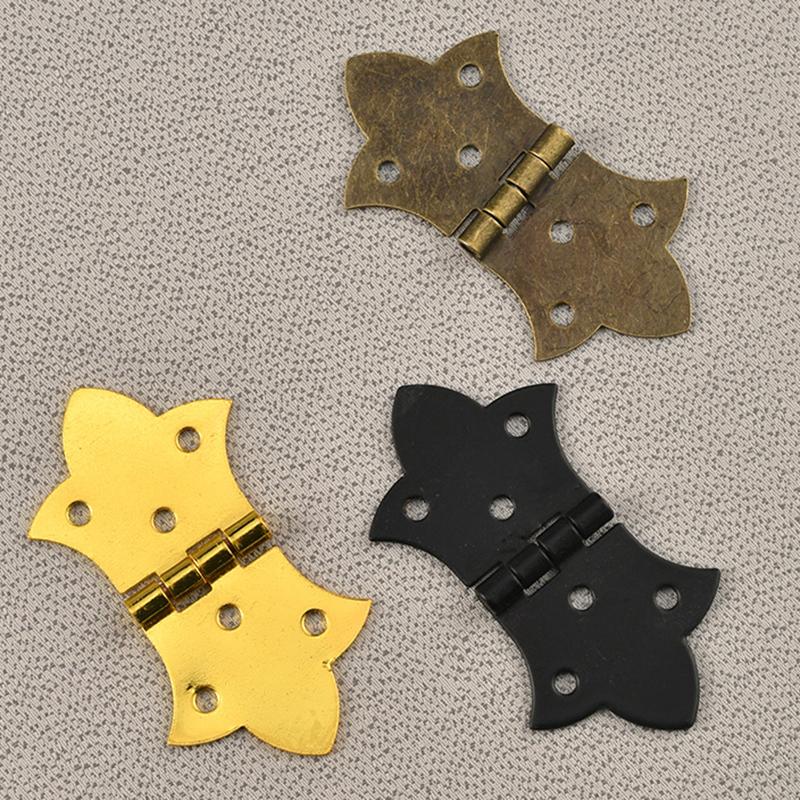 6 шт. Винтажные кронштейны для петель в виде бабочек - шкатулки для драгоценностей, проекты для поделок, кронштейны для петель для поделок, прочные металлические петли, декор в виде бабочек