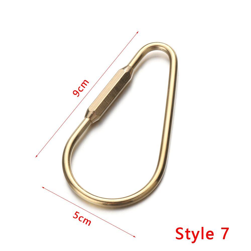 Creative DIY Craft Tools Whistle Ruler Brass Keychain Jewelry Accessories Key Ring Pendant