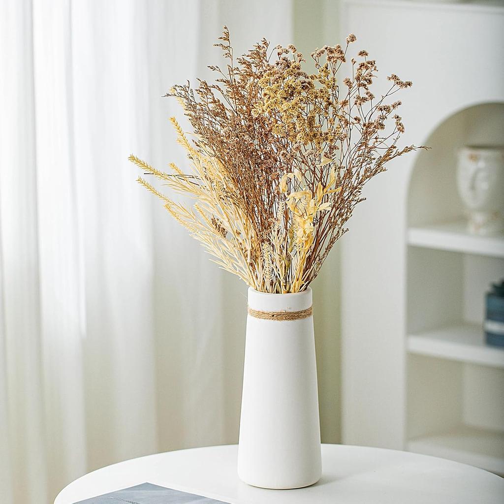 Белая керамическая цилиндрическая ваза, декоративная ваза в стиле скандинавского модерна в стиле бохо, керамические эстетические вазы для домашнего декора, вазы для цветов Lego, пампасная трава