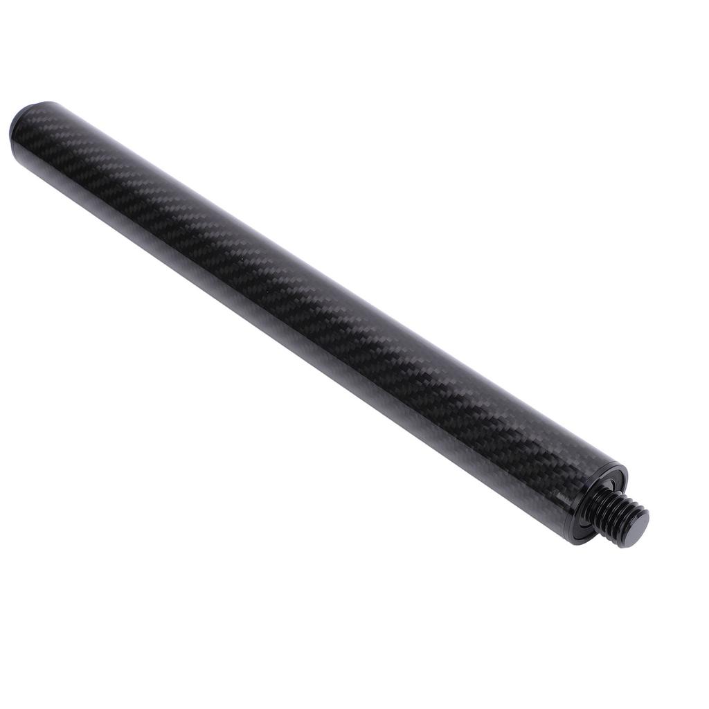 Pool Cue Extension Stick 12 Inch Carbon Fiber Billiards Cue Butt End Extender with Rear Plug for