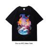 Fire Force Vintage Print Мужская Женская Повседневная Футболка с коротким рукавом Уличная Хип-Хоп Большие Футболки Из Хлопка Harajuku Верхняя Одежда