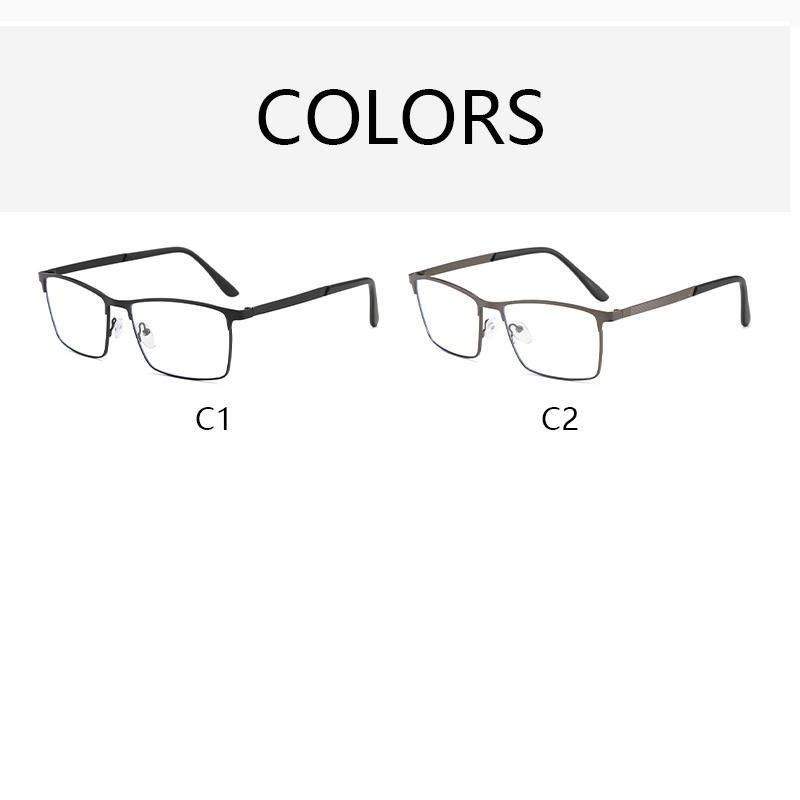 New Anti Blue Light Blocking Reading Glasses Men Metal Frame Business Computer Eyeglasses