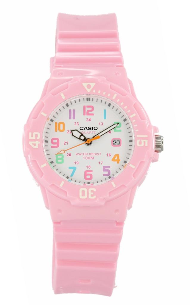 Casio Часы Chipkashi цифровые розовые белые LRW-200H-4B2 [Товар]