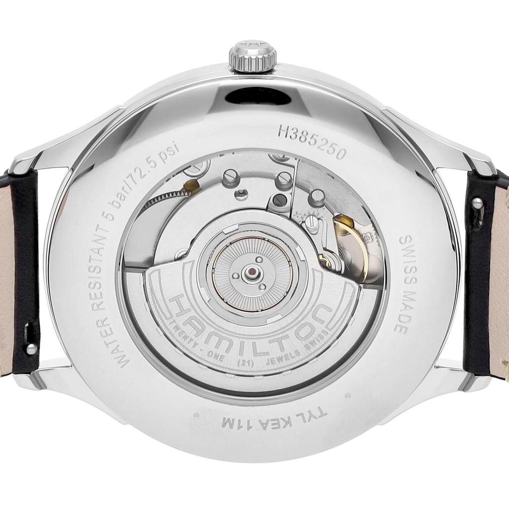 Часы Jazzmaster Thinline Auto Jazzmaster светло-коричневый циферблат из нержавеющей стали сапфировое стекло автоматический завод водонепроницаемость 5 АТМ 40 мм швейцарские часы