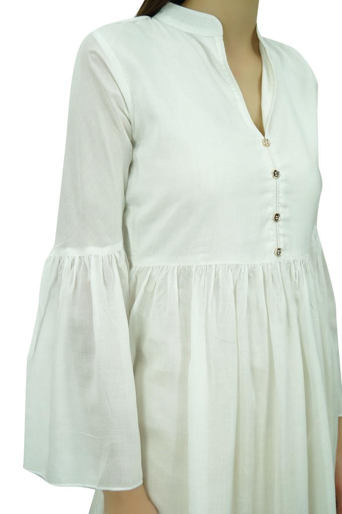 Bimba Женское дизайнерское короткое платье в стиле бохо со сборками на талии и оборками на рукавах