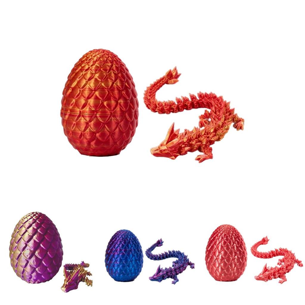 Mesmerizing Gem Dragon Statue Silk Purple-gold Gold Dragon Egg Set Pla Material Collectible