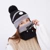 3 Pieces Women's Knitted Hat Scarf Caps Neck Warmer Winter Hat Ladies Girls Skullies Beanies Capst