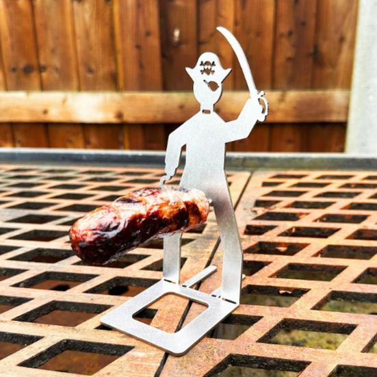 1/4 шт. Подставка для сосисок из нержавеющей стали Портативная Многоразовая Стоящая Держатель для хот-догов Для кемпинга на открытом воздухе Барбекю-гриль