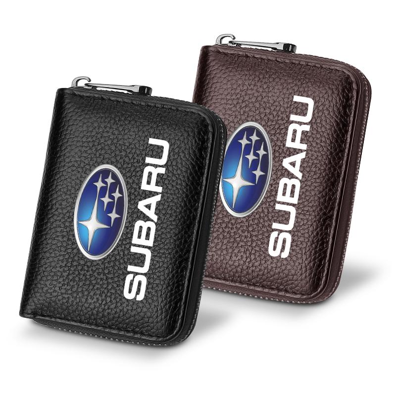 Кошелек из натуральной кожи для водительского удостоверения, ID-карты, банковских карт для Subaru Forester Impreza Outback Legacy Tribecacar WRC XV