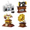 Zhegao Retro Sewing Machine, Typewriter, Gramophone, Telephone Building Blocks for Kids