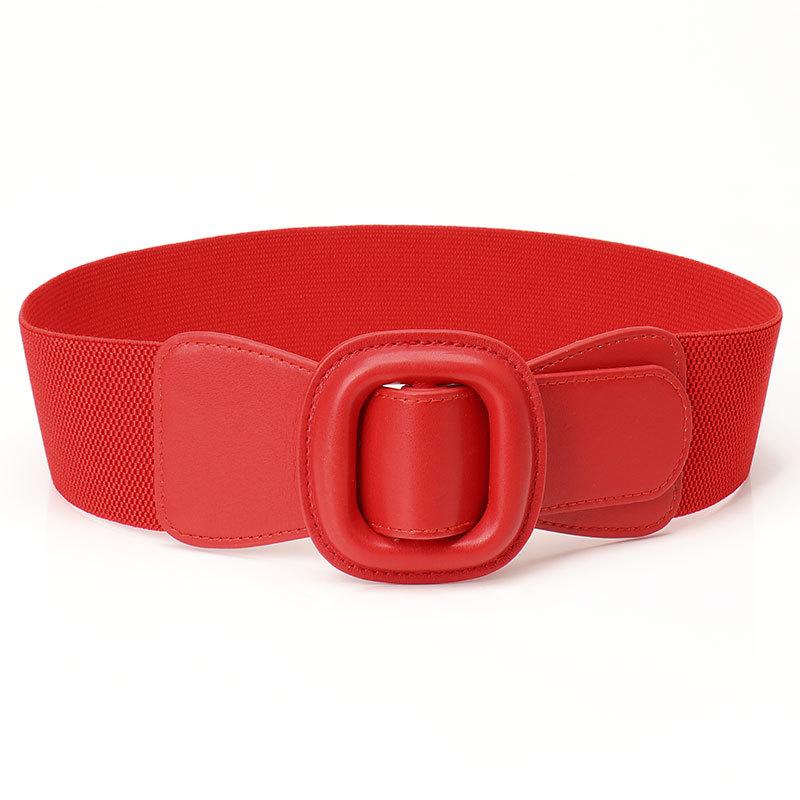 Women'S Elastic Waist Seal, Simple And High-End Decorative Down Jacket, Coat, Waist Bag Buckle Belt