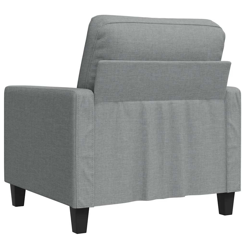 Vidaxl Fotel, Jasnoszary, 60 Cm, Obity Tkaniną