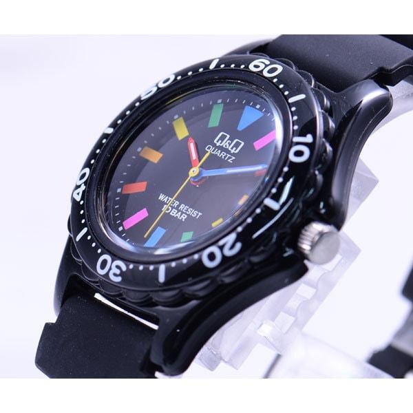 Citizen Женский VR25-001 ( Часы Q&Q Casual Quartz женские) Круглые аналоговые часы из черной смолы