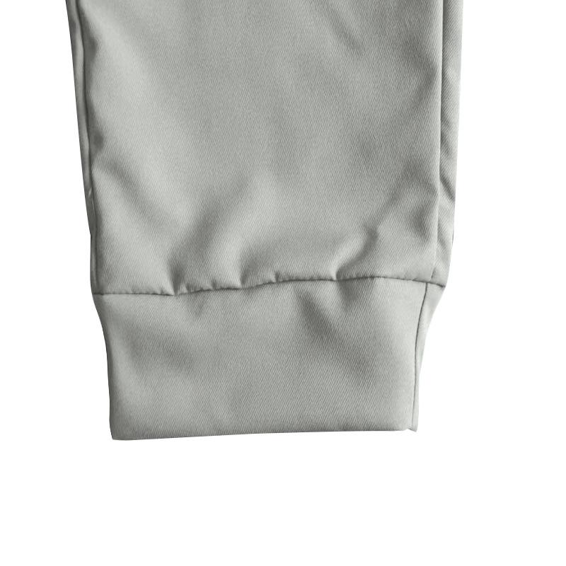 Мужские весенне-летние тканые однотонные брюки с завязками, мужские брюки с карманами большого размера