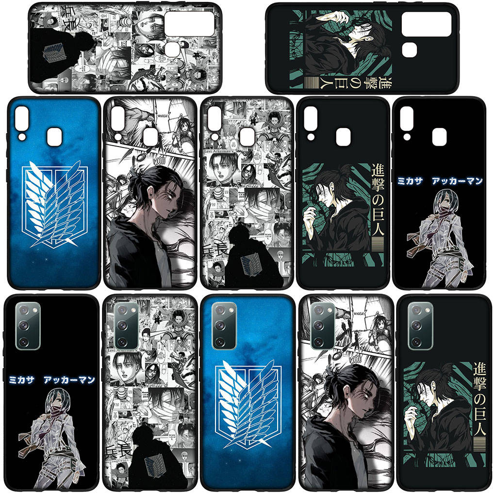 Чехол для телефона Samsung Galaxy S25 S24 S23 iPhone 16 15 Xiaomi Redmi Note 14 13 12 16E X 11 Pro Max Moto Comics Levi Attack On Titan Eren Jaeger Cover