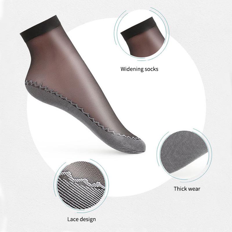 1/5/10 Pairs Women's Ultra-thin Cotton Silk Short Socks Seamless Breathable Socks
