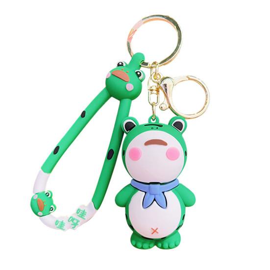 Adorable Frog Keychain Durable Stylish Cartoon Gift Eco-friendly Long Lifespan Cute Couple Pendant for Bags Adult Sex Wear