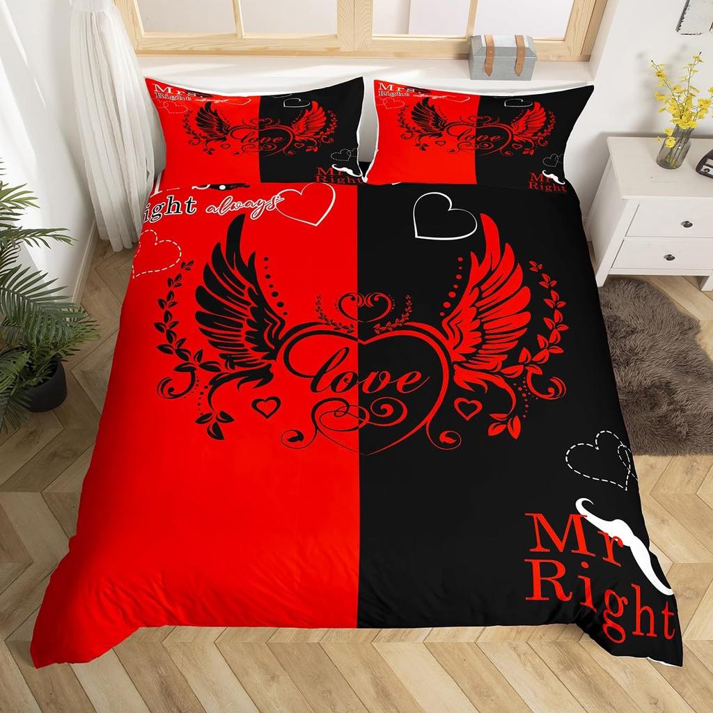 Комплект пододеяльников "Крылья" для детей, подростков, размер Queen. Легкие чехлы для одеял с наполнителем. В комплекте 1 пододеяльник, 2 наволочки. Декор для спальни. Без одеяла.