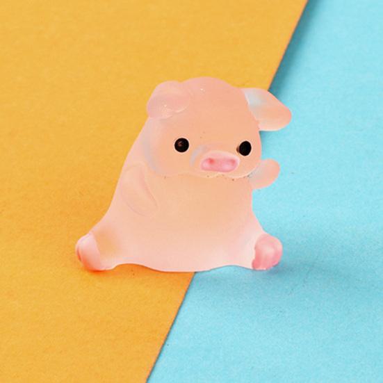 6Pcs/Set Pig Figurines Vivid Multi Shapes Handmade Realistic Pink Decorative Lightweight Mini Piggy Car Dashboard Toys Display Mold Auto Accessories