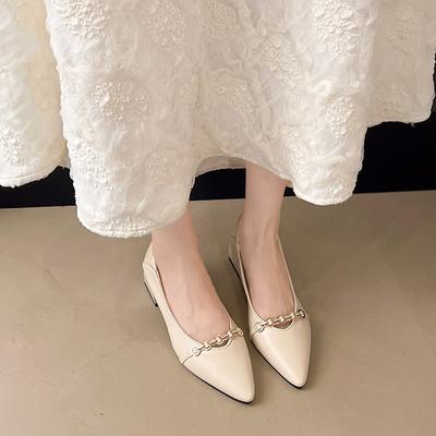 Модная женская летняя обувь  Туфли для женщины 2025  Новинка на среднем каблуке с острым носком Распродажа Оптовое предложение Стильные