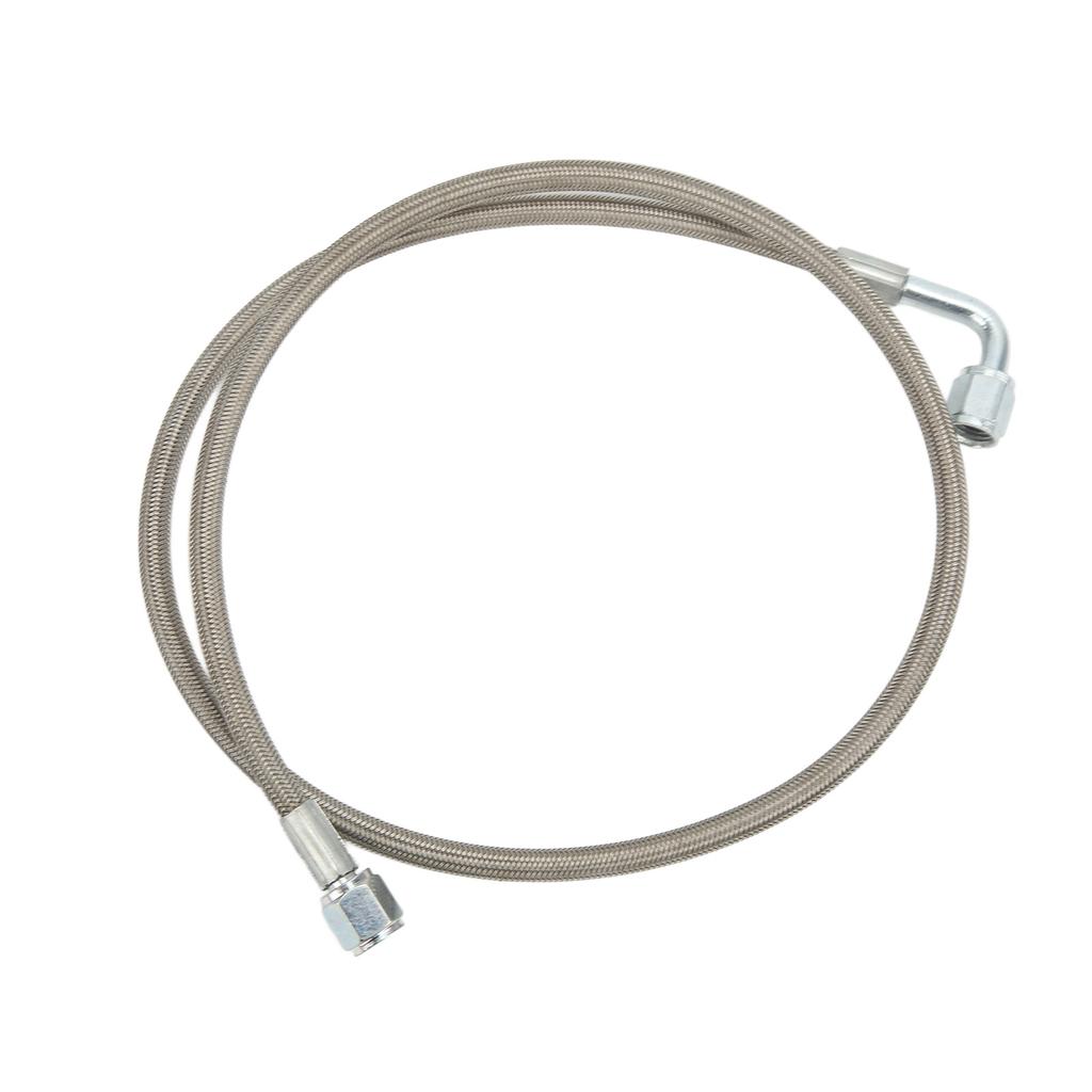 Турбо Маслоподающая Линия 4AN 90 Градусов Армированный Нержавеющей Сталью Маслоподающий Шланг Трубка Патрубок 48 Дюймов