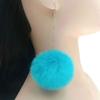 New Big Pompom Drop Earrings Fashion Soft Rabbit Fur Ball Pompom Pendant Long Dangle Earrings For Women Girl Party Gifts