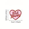 1 шт. Розовый эмалевый значок-сердце 'Girl Power' для девочек, Металлический значок с женской мотивацией, Модный аксессуар, Брошь в элегантном стиле