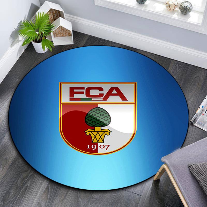 FC Augsburg,Round Area Rug,Carpet Rug for Living Room Bedroom Sofa Playroom Decor,Non-slip Floor Mat