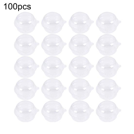100Pcs Cupcake Box Plastic Clear Cupcake Container with Secure Flip-Top Seal Easy Open Close Stackable Dessert Holder